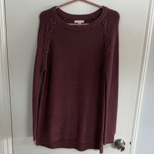New York & Company Purple/Burgundy Sweater